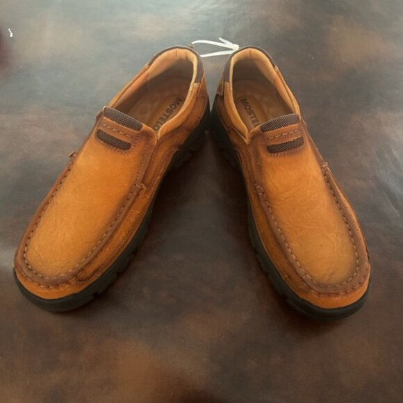 New Men’s Mostelo Brown Slip On Casual Outdoor Hiking Shoes Loafers - Picture 8 of 16